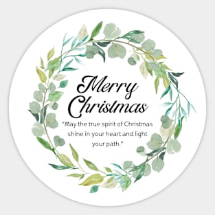 Merry Christmas Round Sticker 20 Sticker